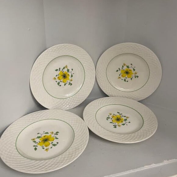 Wedgwood Jacqueline Pattern Set of 4  English Dinner Plates Vintage Dinnerware - Picture 6 of 15